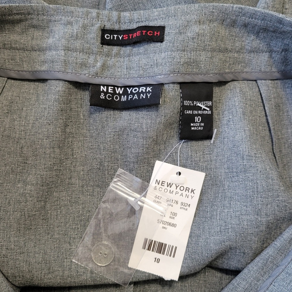 NWT New York & Company City Stretch Skirt Womens Sz 10 Gray Office - Picture 8 of 10